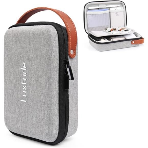 Electronic Organizer Travel Case, Portable Electronics Bag, Pen-Gray - Picture 1 of 6